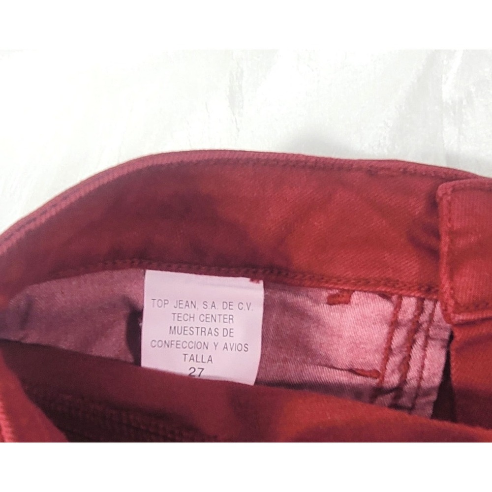 Sanctuary Denim Social Skinny Standard Rise Red Garnet Jeans - Size 27 - Picture 6 of 6